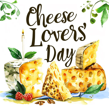 Cheese Lovers Day Poster Template, National Cheese Dayの写真素材