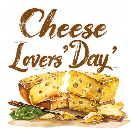 Cheese Lovers Day Poster Template, National Cheese Dayの写真素材