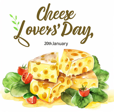 Cheese Lovers Day Poster Template, National Cheese Dayの写真素材
