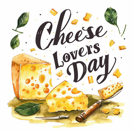 Cheese Lovers Day Poster Template, National Cheese Dayの写真素材