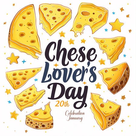 Cheese Lovers Day Poster Template, National Cheese Dayの写真素材