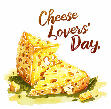 Cheese Lovers Day Poster Template, National Cheese Dayの写真素材