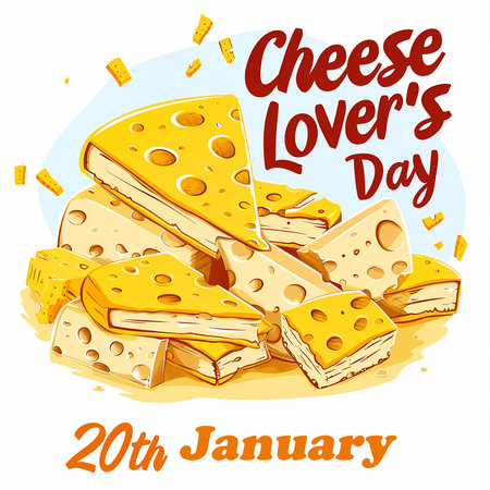 Cheese Lovers Day Poster Template, National Cheese Dayの写真素材