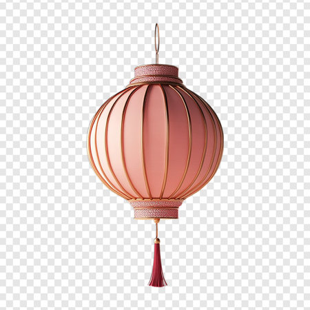 Chinese lantern isolated on white or transparent backgroundの写真素材