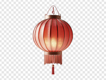 Chinese lantern isolated on white or transparent backgroundの写真素材