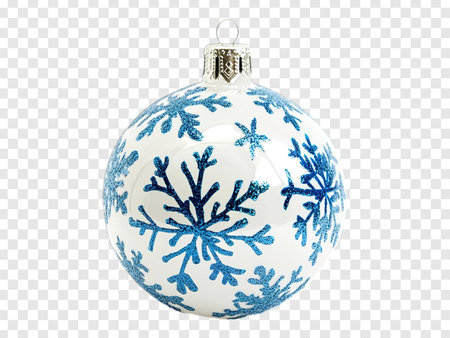 Blue Christmas Ball Isolated on Transparent Background, Christmas Ball ornamentの写真素材