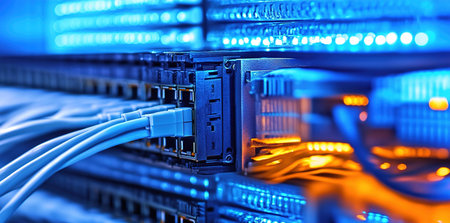 Modern Data Server Close-Up: The Core of Internet Connectivity and Industry Innovation