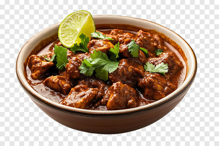 Delicious Chicken Tikka Masala in a Bowl on Transparent Background
