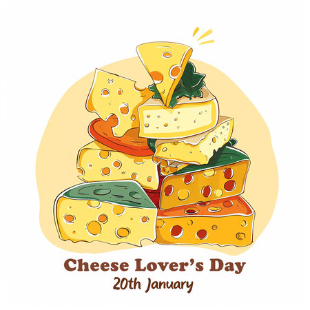 Cheese Lovers Day Poster Template, National Cheese Dayの写真素材