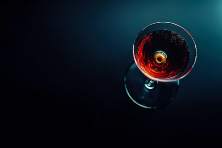 Classic Martini Cocktail with Olive â€“ Moody Dark Background