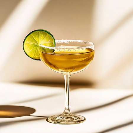 Classic Margarita Cocktail â Bright &amp; Refreshing White Backgroundの写真素材