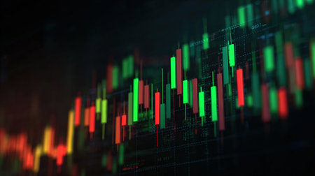Abstract stock market data visualization chartの写真素材