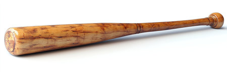 Baseball bat isolated on a white background. 3d render.の写真素材