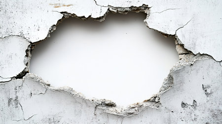 White cracked wall background with space for text or image. Abstract backgroundの写真素材