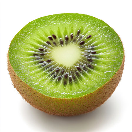 kiwi fruit isolated on white background. Clipping path included.の写真素材