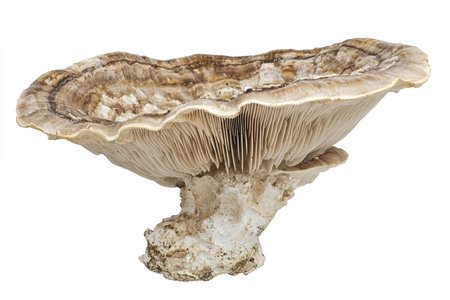 Oyster mushroom isolated on white background. Close-up.の写真素材