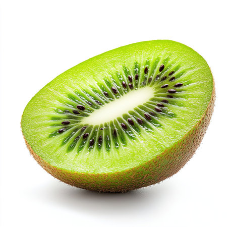Kiwi fruit isolated on white background. Clipping Path.の写真素材