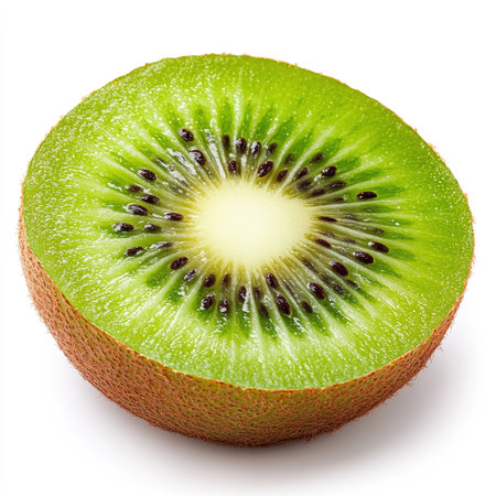 Kiwi fruit isolated on white background. Clipping path.の写真素材