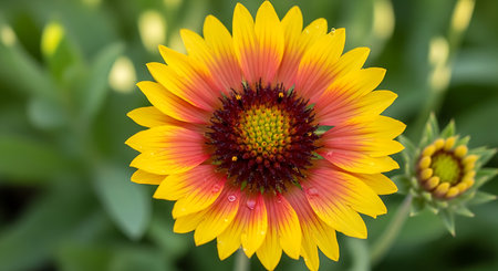 Gaillardia flower in the garden. ( Gaillardia pulchella)の素材