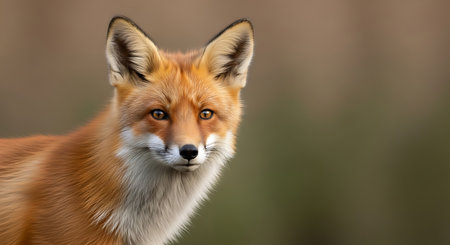 Portrait of a red fox (Vulpes vulpes)の素材