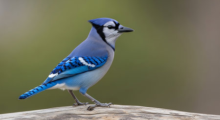 Blue Jay (Cyanocitta cristata) on a branchの素材