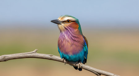 Lilac-breasted roller (Coracias caudatus)の素材