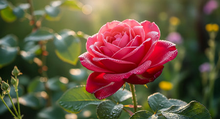 Roses in the garden, Roses are beautiful with a beautiful sunny day.の素材