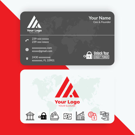 Simple and Clean Business Card Template. Vector Illustration.のイラスト素材