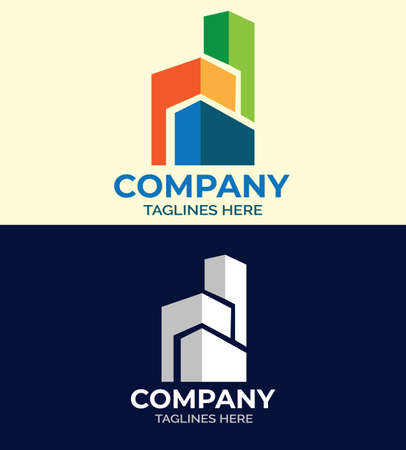 Property Building Template Design With Double Colorの写真素材