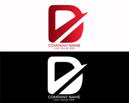 Creative D Letter Vector  Template Illustration Design, D  Business icon design, Beautiful Minimalist  design for branding, Elegant identity design.のイラスト素材