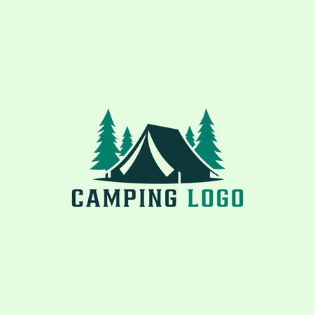 Adventure Awaits Camping Logo Vector Designのイラスト素材