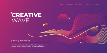 Modern decorative colorful wave background vectorのイラスト素材
