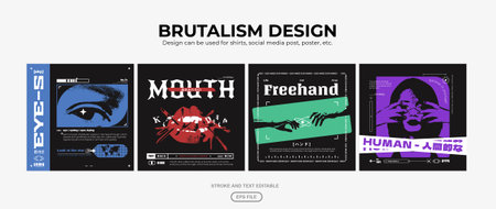 Brutalism design style template