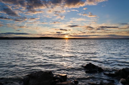 The sky at sunsetの写真素材