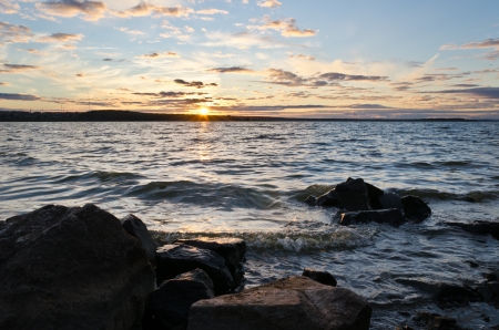 The sky at sunsetの写真素材
