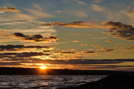 The sky at sunsetの写真素材
