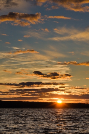 The sky at sunsetの写真素材