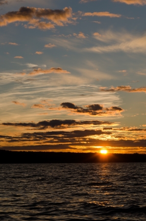 The sky at sunsetの写真素材