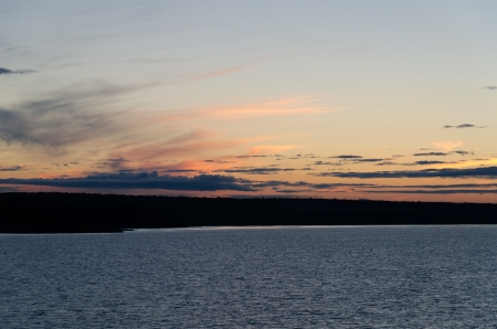 The sky at sunsetの写真素材