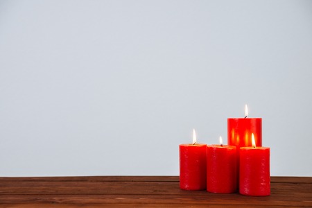object on a wooden table with a white backgroundの写真素材