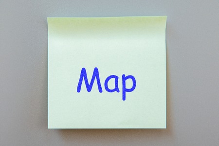 Adhesive note with inscription on a label. Front viewの写真素材