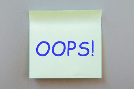 Adhesive note with inscription on a label. Front viewの写真素材