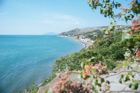 Seascape coast of the Black sea, Crimeaの写真素材