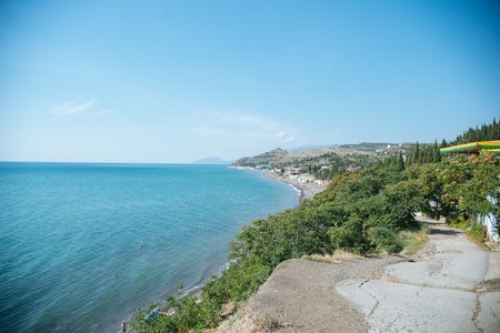 Seascape coast of the Black sea, Crimeaの写真素材