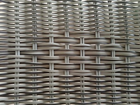 plastic woven on a chair