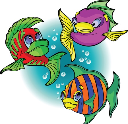 Funny fish のイラスト素材