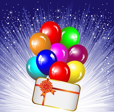 Festive background with colorful balloons のイラスト素材