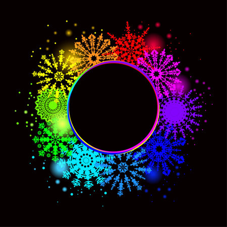 Christmas background with snowflakesのイラスト素材