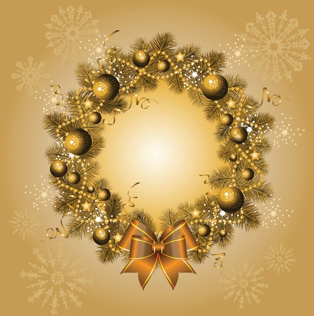 christmas wreath.のイラスト素材