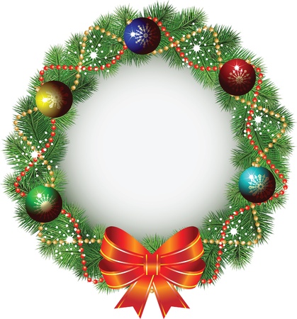 christmas wreath.のイラスト素材